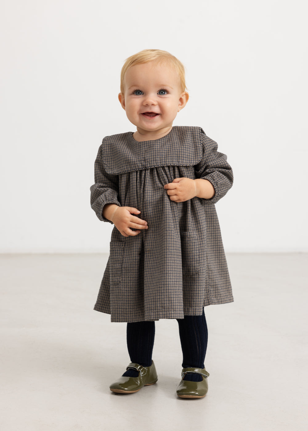 Dulle Houndstooth Check – Dress – Structured Cotton – MarMar Copenhagen