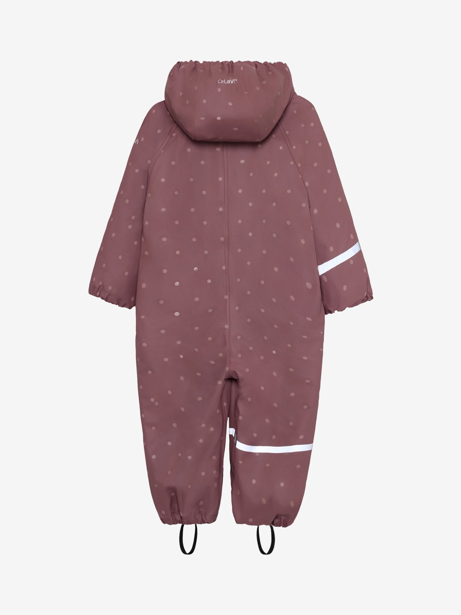 Regenpak met fleece – Rose Brown Polka Dot – Waterdicht & winddicht – CeLaVi