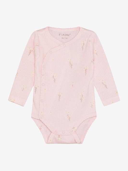Envelope romper - Modal/cotton blend - Pink/Potpourri - Fixoni