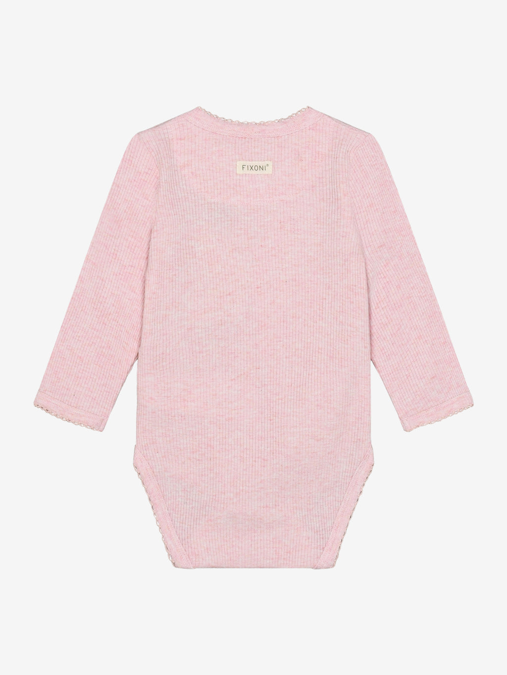 Overslagromper - Modal/katoen - Roze/ Bleached Mauve Melange - Fixoni - voorkant - afbeelding 3