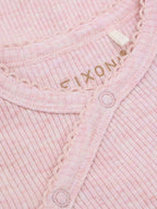 Overslagromper - Modal/katoen - Roze/ Bleached Mauve Melange - Fixoni - voorkant - afbeelding 2