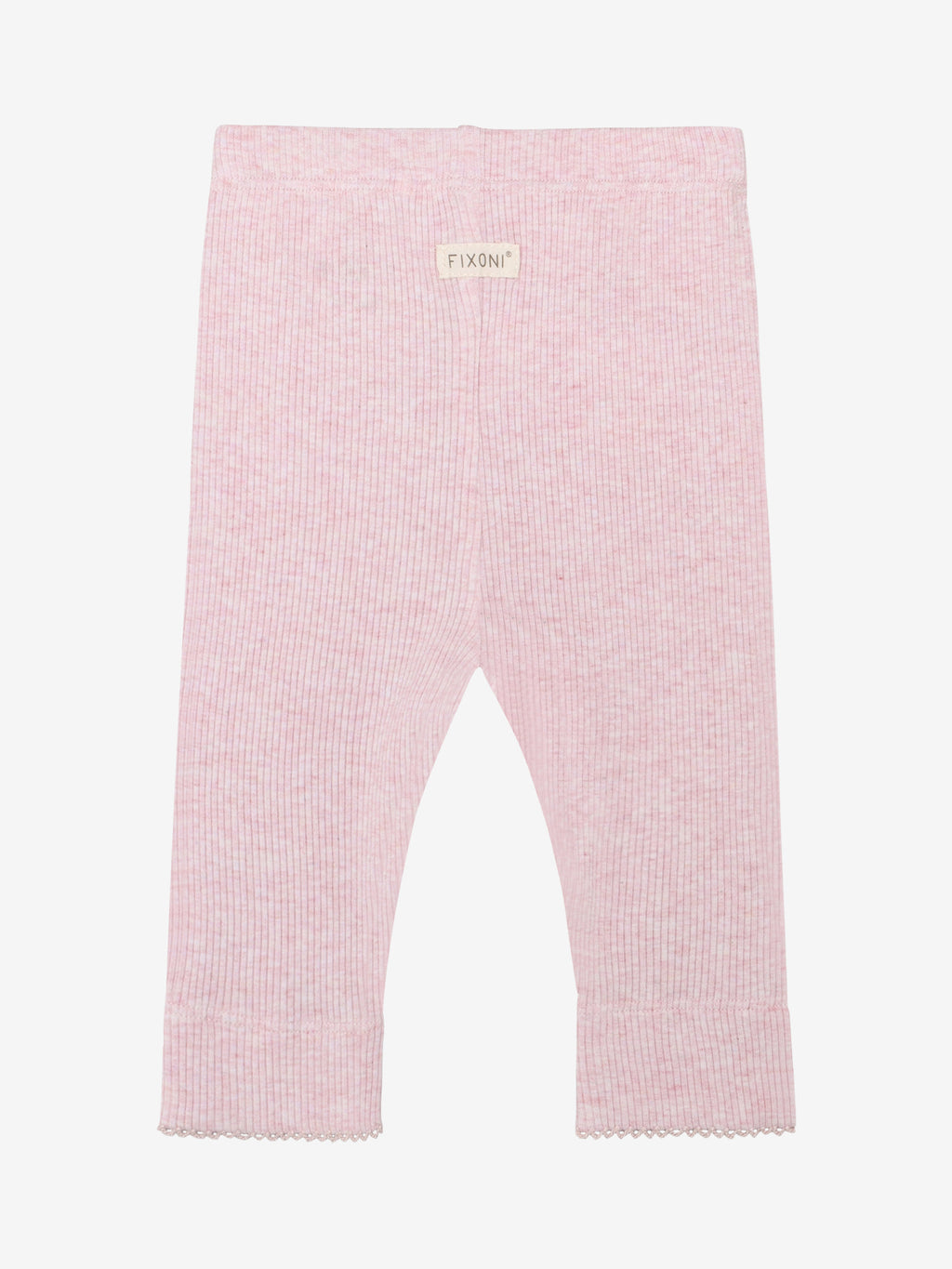 Legging - Modal/katoen - Roze/ Bleached Mauve Melange - Fixoni - productfoto - afbeelding 3