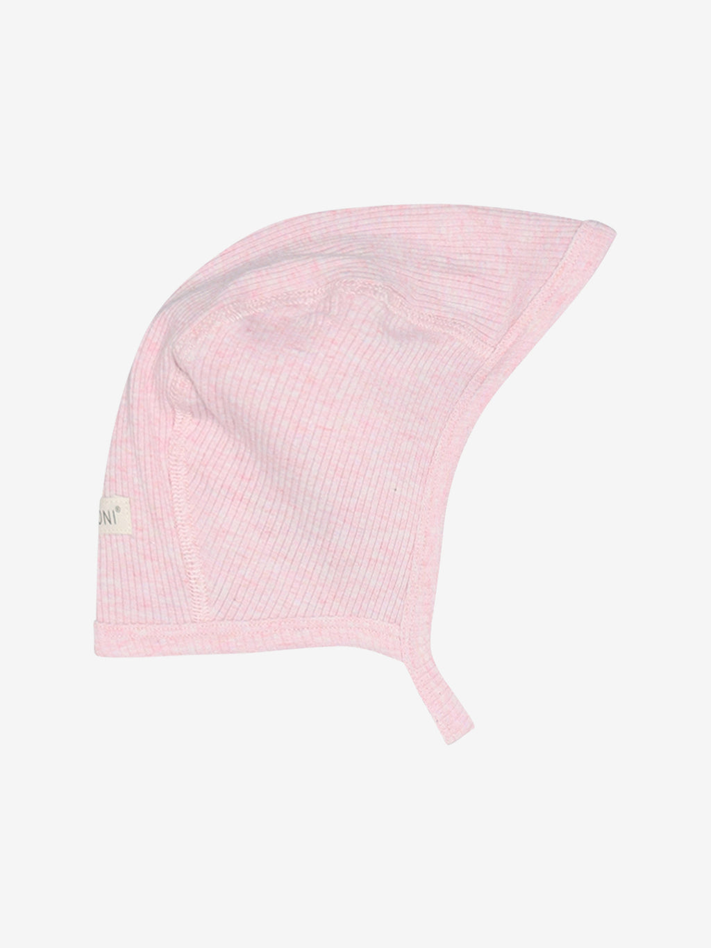 Baby mutsje - Helm mutsje - Modal/Katoen - Roze/Bleached Mauve Melange - Fixoni - verpakking