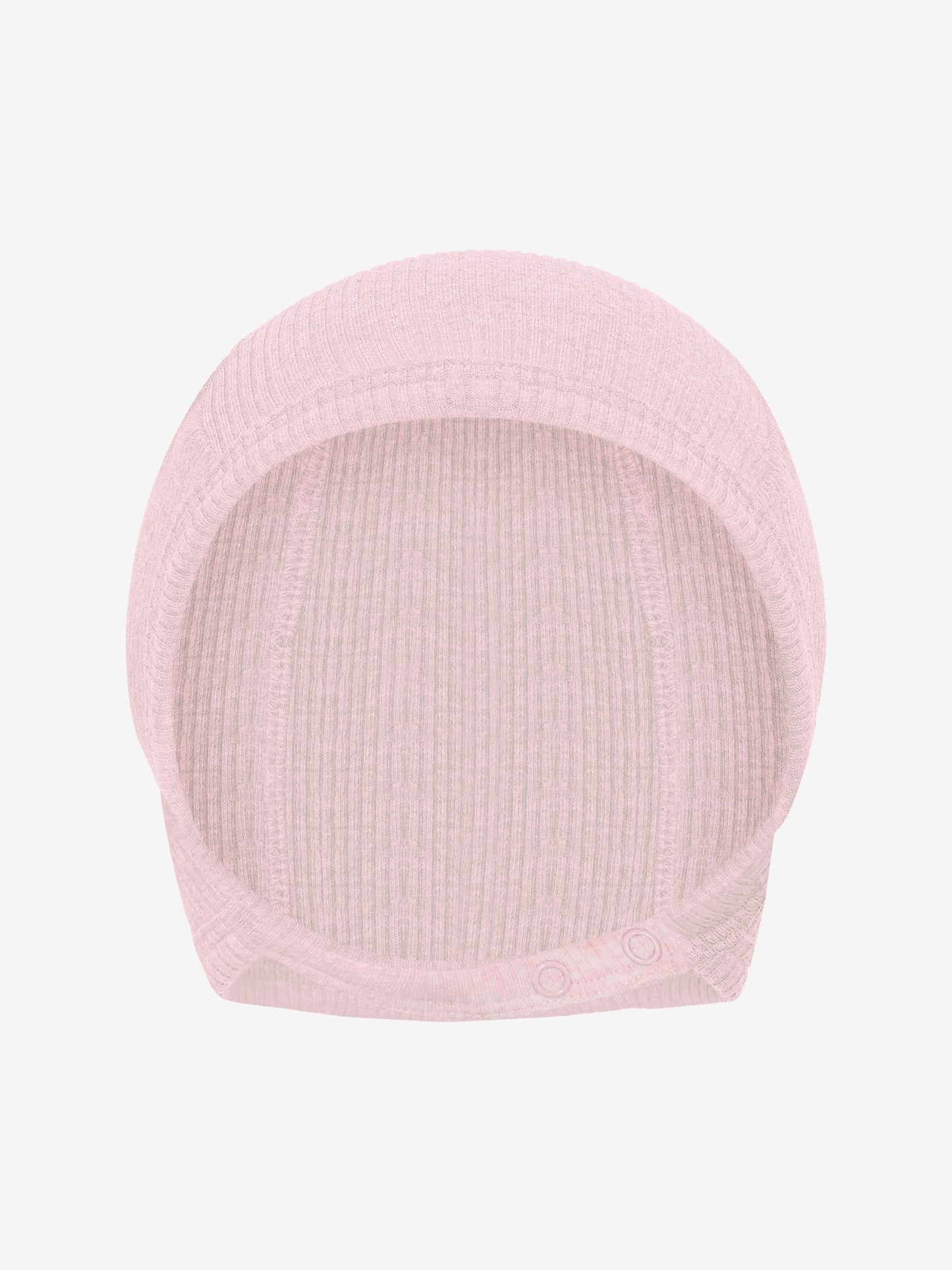 Baby bonnet - Helmet hat - Modal/Cotton - Pink/Bleached Mauve Mélange - Fixoni