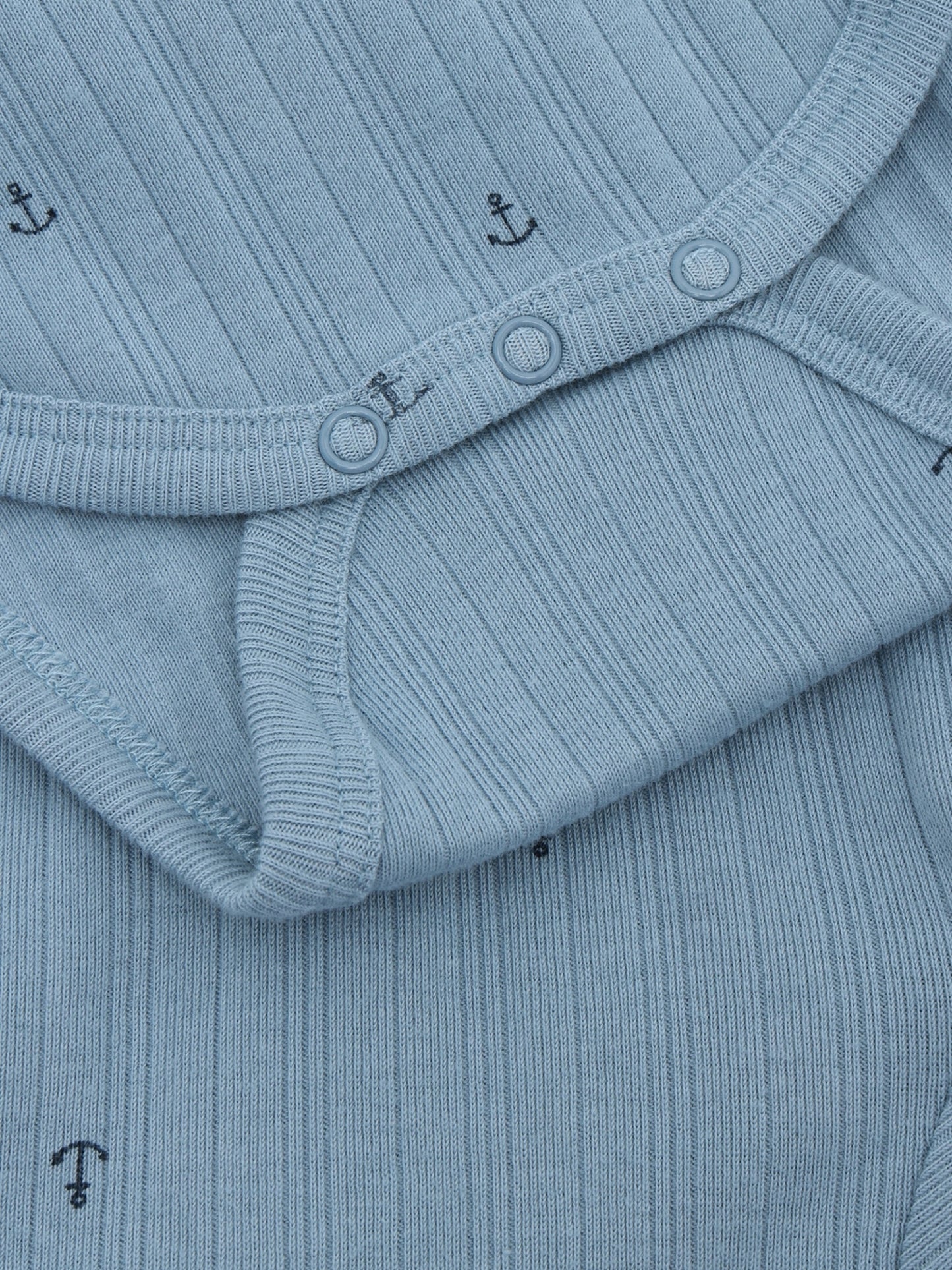 Long-Sleeved Romper - Organic Cotton - Mountain Spring/Blue - Fixoni