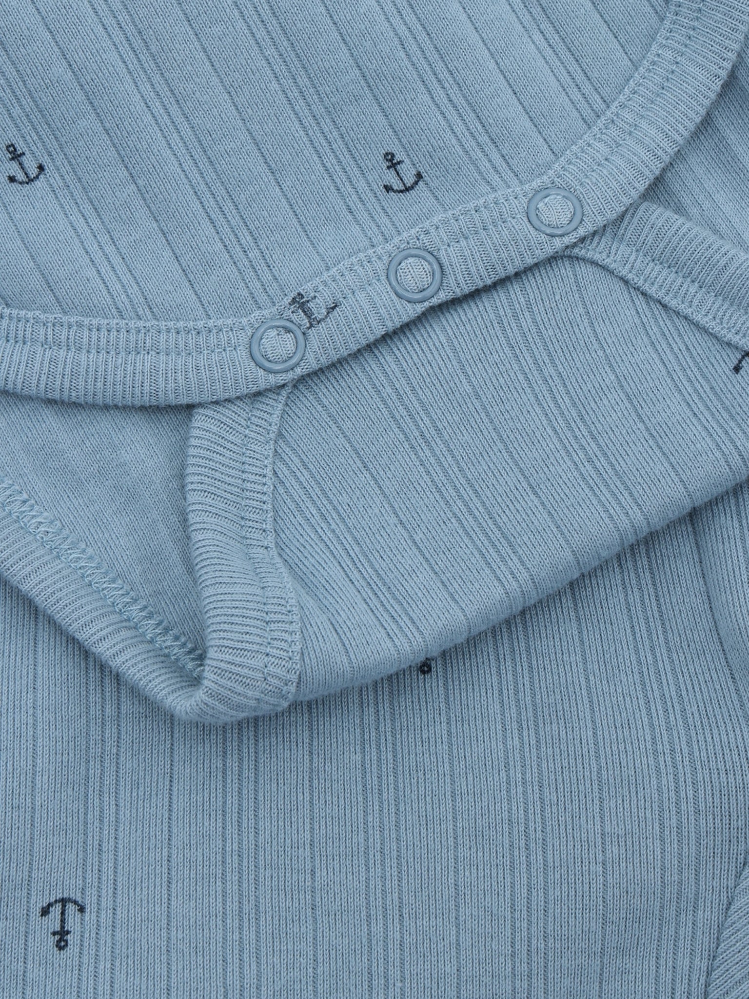 Romper Lange Mouw - Biologisch Katoen - Mountain Spring/Blauw - Fixoni