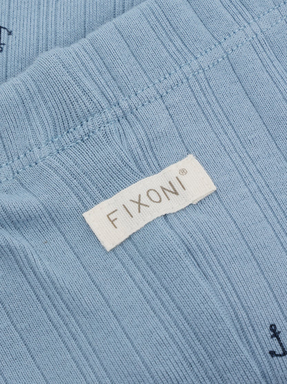 Baby leggings - Organic cotton - Mountain Spring/Blue - Fixoni