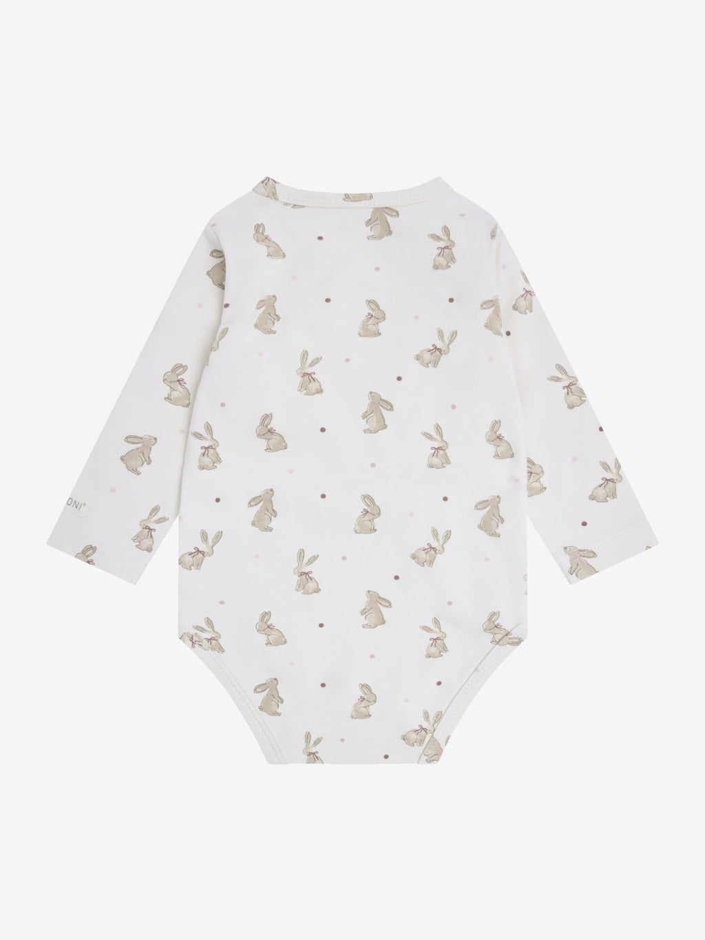 Wickelbody mit Hasenprint – Helllila – Bio-Baumwolle – Fixoni