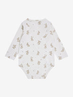 Wickelbody mit Hasenprint – Helllila – Bio-Baumwolle – Fixoni