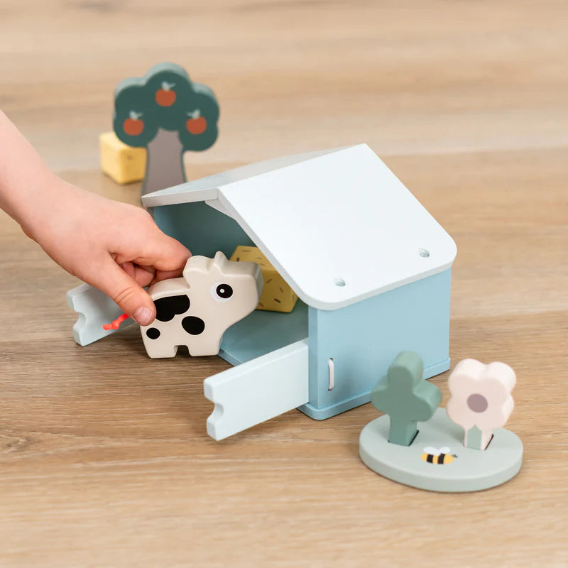 Houten boerderij set - Tiny farm play set - Dotti - Colour mix - Done by Deer - productfoto - afbeelding 2