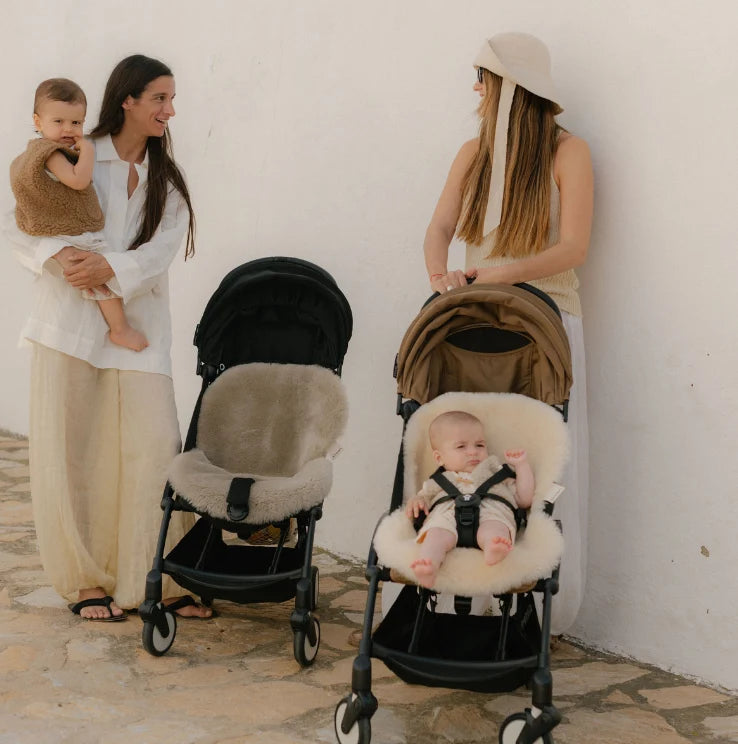 Merinowolle Kinderwagen-Einlage Snuggler® - Milk - BINIBAMBA