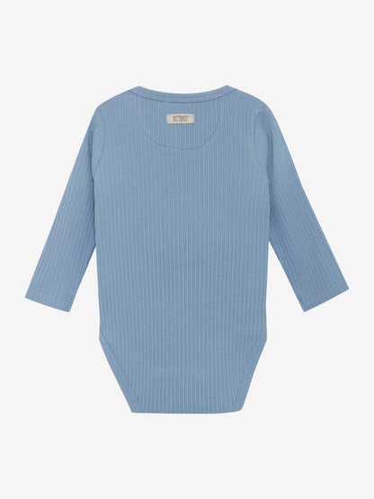 Bodysuit long sleeve - Cotton & Modal mix - Body LS Rib - Windward Blue - Huttelihut
