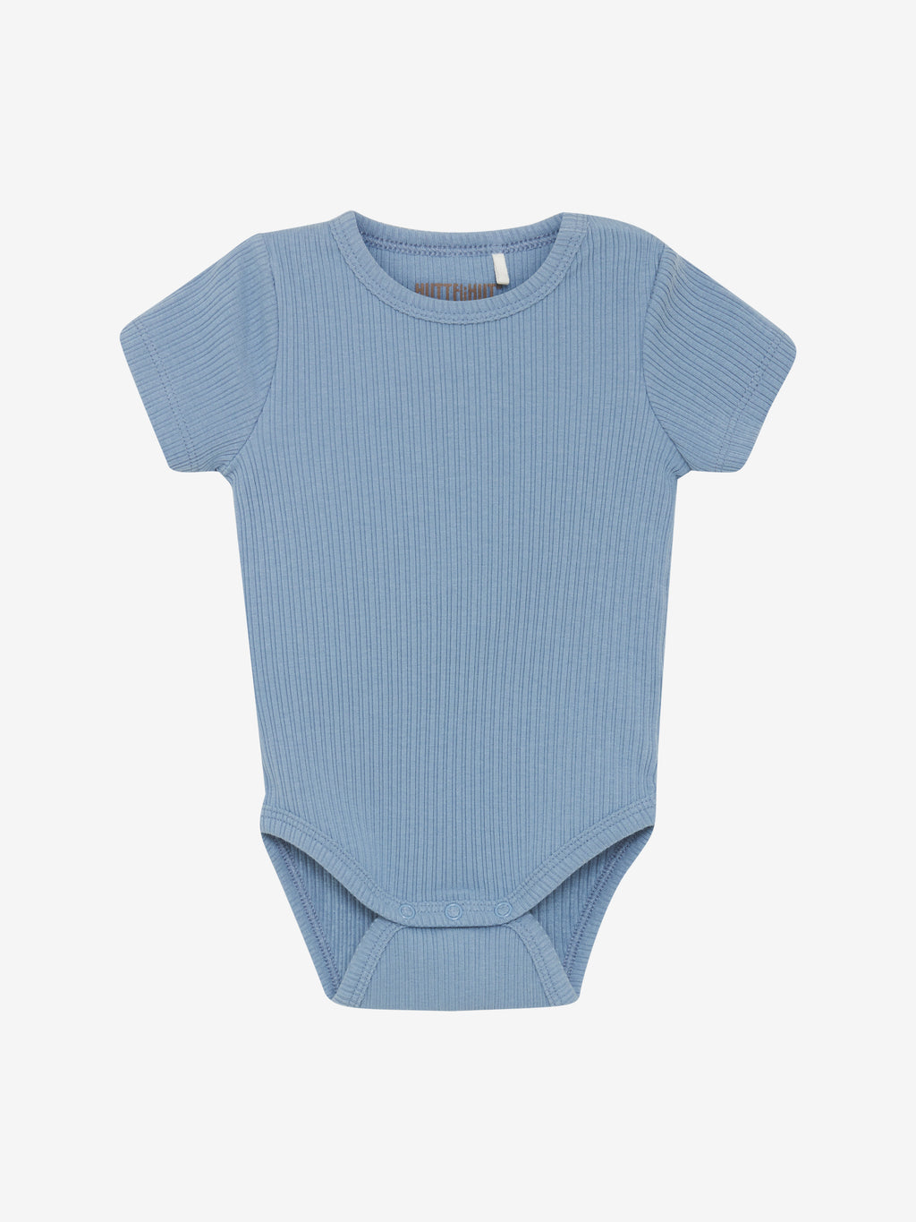Romper korte mouw - Katoen & Modal mix - Windward Blue - Body SS Rib - Huttelihut - voorkant