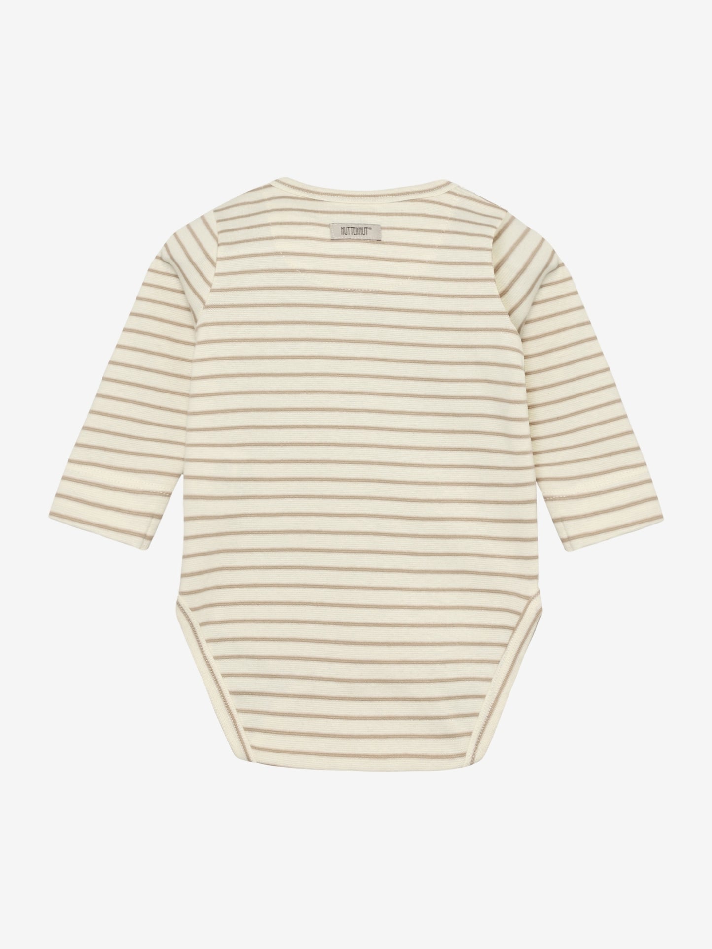 Long-sleeved romper - Organic cotton - Body LS YD Stripe - White Pepper - Huttelihut