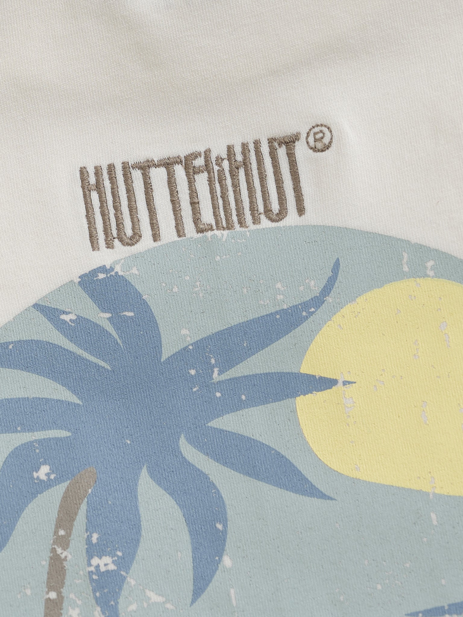 Grafisch T-shirt - Biologisch katoen - Wit/Antique White - Huttelihut - voorkant - afbeelding 3