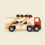 Houten Autotransporter – Houten vrachtwagen met 4 auto's – Egmont Toys
