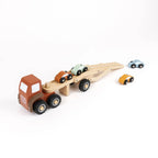 Houten Autotransporter – Houten vrachtwagen met 4 auto's – Egmont Toys