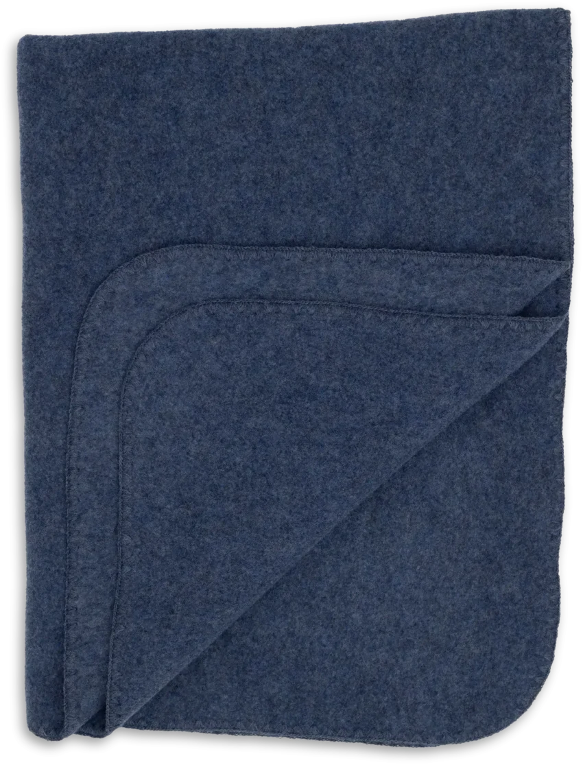 Baby Blanket Wool Fleece - Babydecke mit Festonstich - Engel Natur