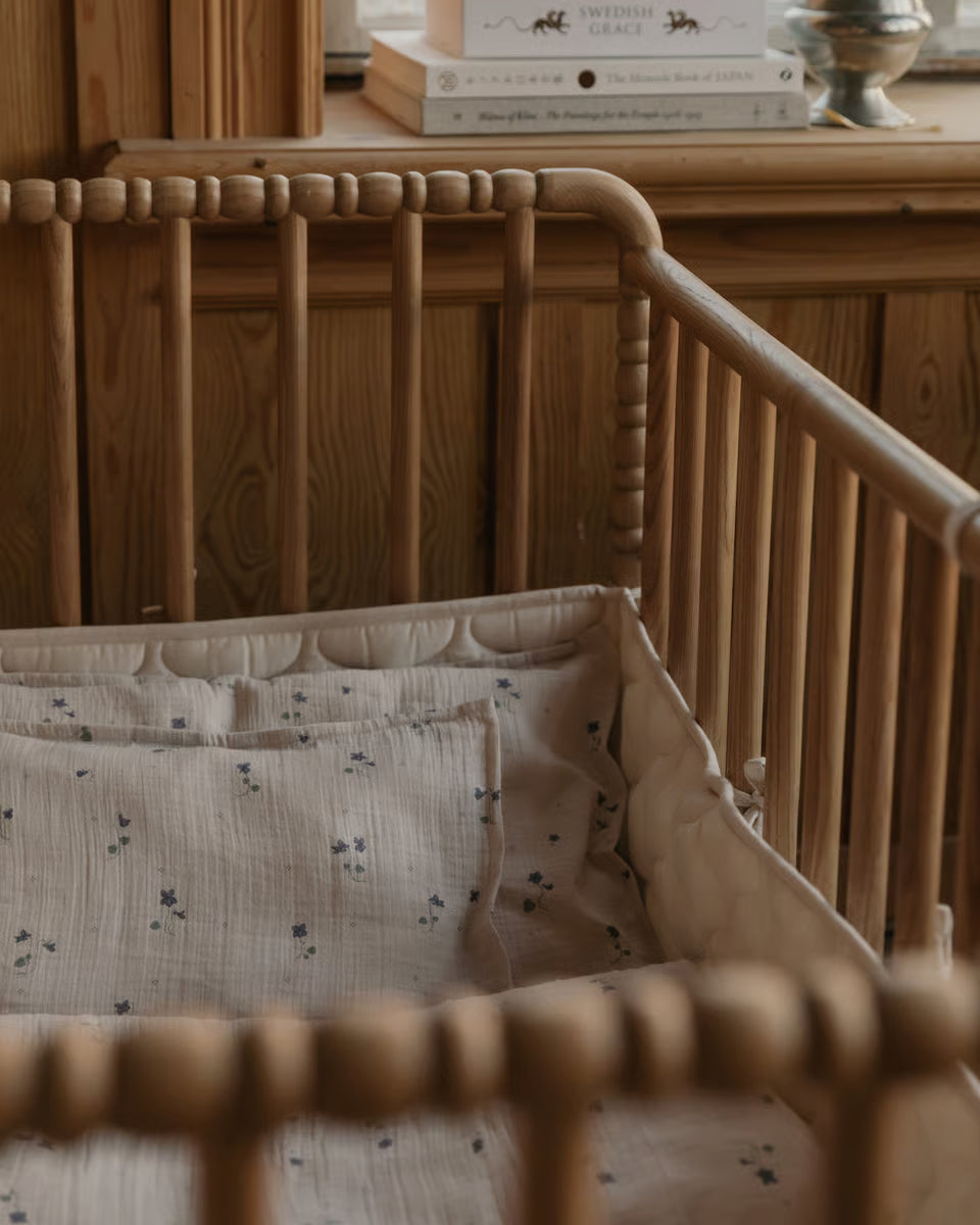 Bed bumper - Satin Quilted Crib Bumper - Biologisch katoen - Ecru - Garbo & Friends - Garbo&Friends - productfoto - afbeelding 2