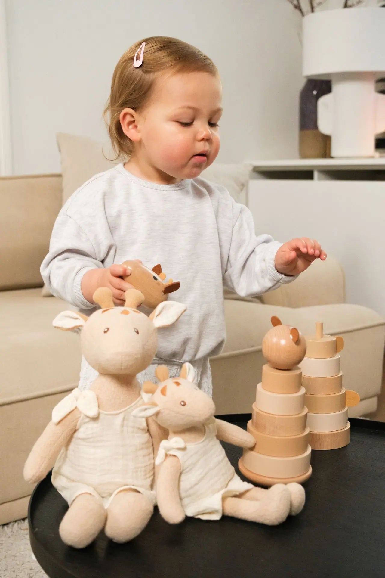 Marcel the Bear Stacking Toy - Wooden stacking toy - Egmont Toys