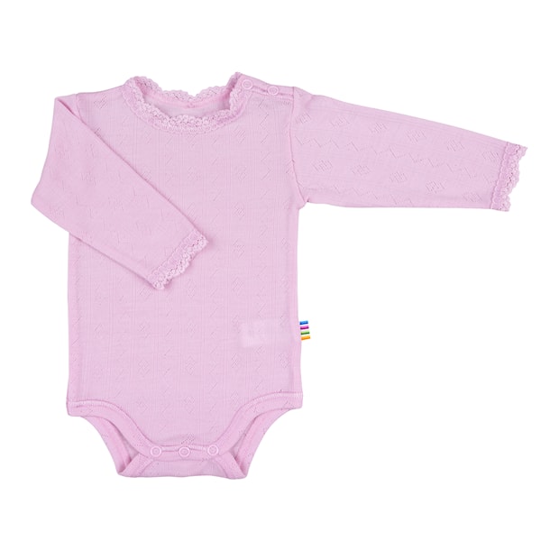 Pointelle romper lange mouw - Wol & zijde - Joha