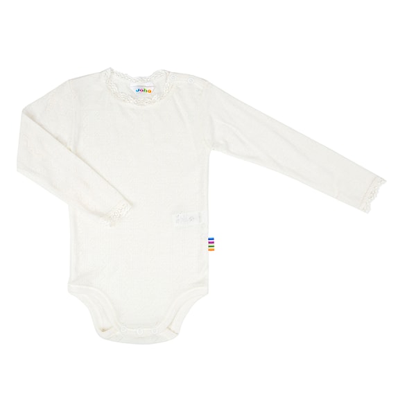 Pointelle romper lange mouw - Wol & zijde - Joha