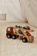 Houten Autotransporter – Houten vrachtwagen met 4 auto's – Egmont Toys