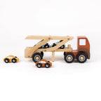 Houten Autotransporter – Houten vrachtwagen met 4 auto's – Egmont Toys