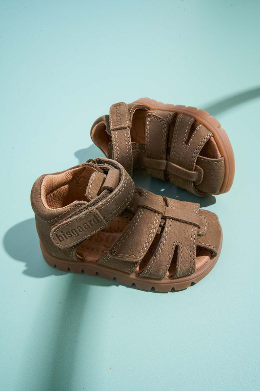 Leather sandals French - Closed toe - Earth/Brown - Bisgaard
