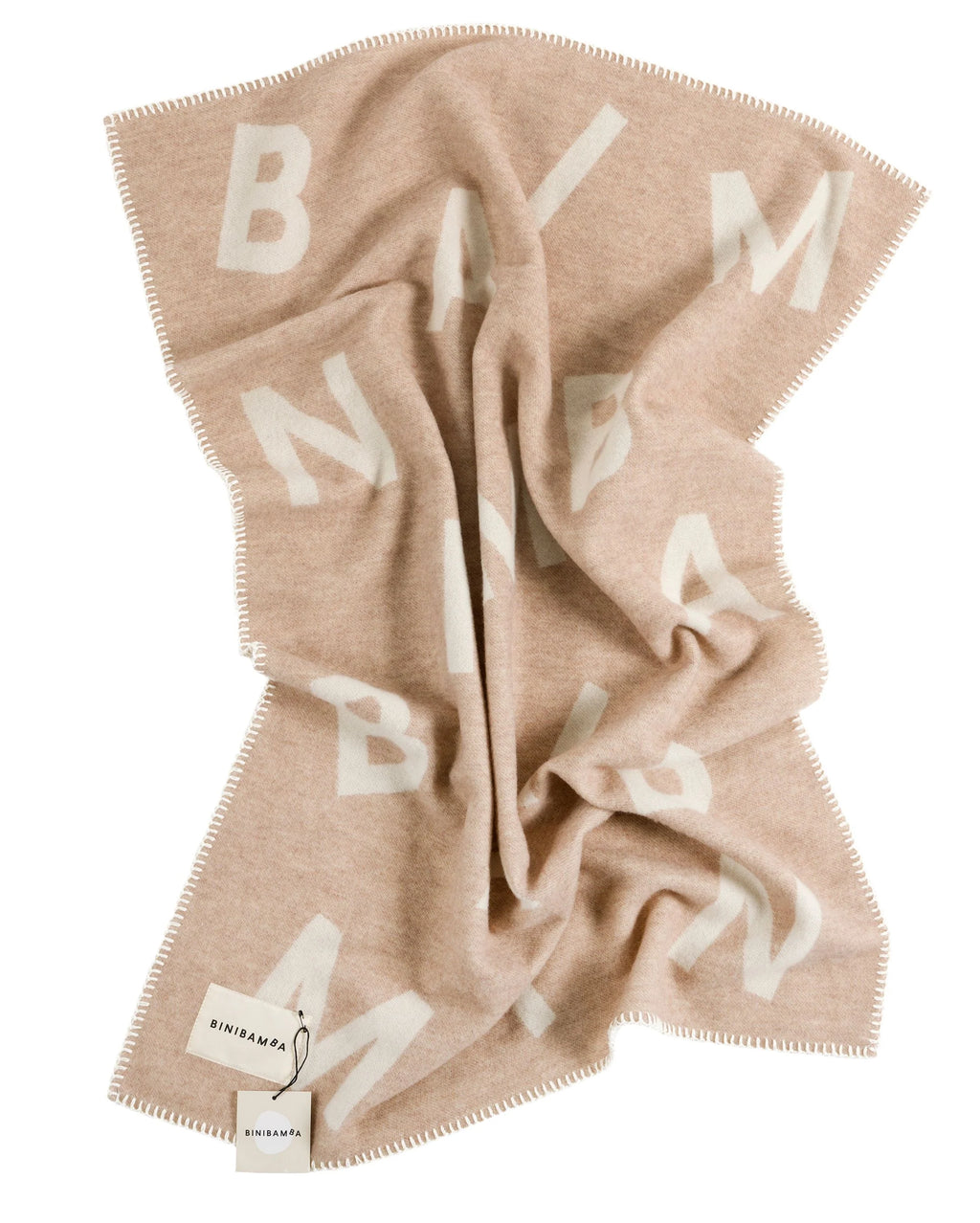 Alphabet Merino Biniblanket – Couverture de berceau - 100 % laine mérinos - 75×100 cm – BINIBAMBA