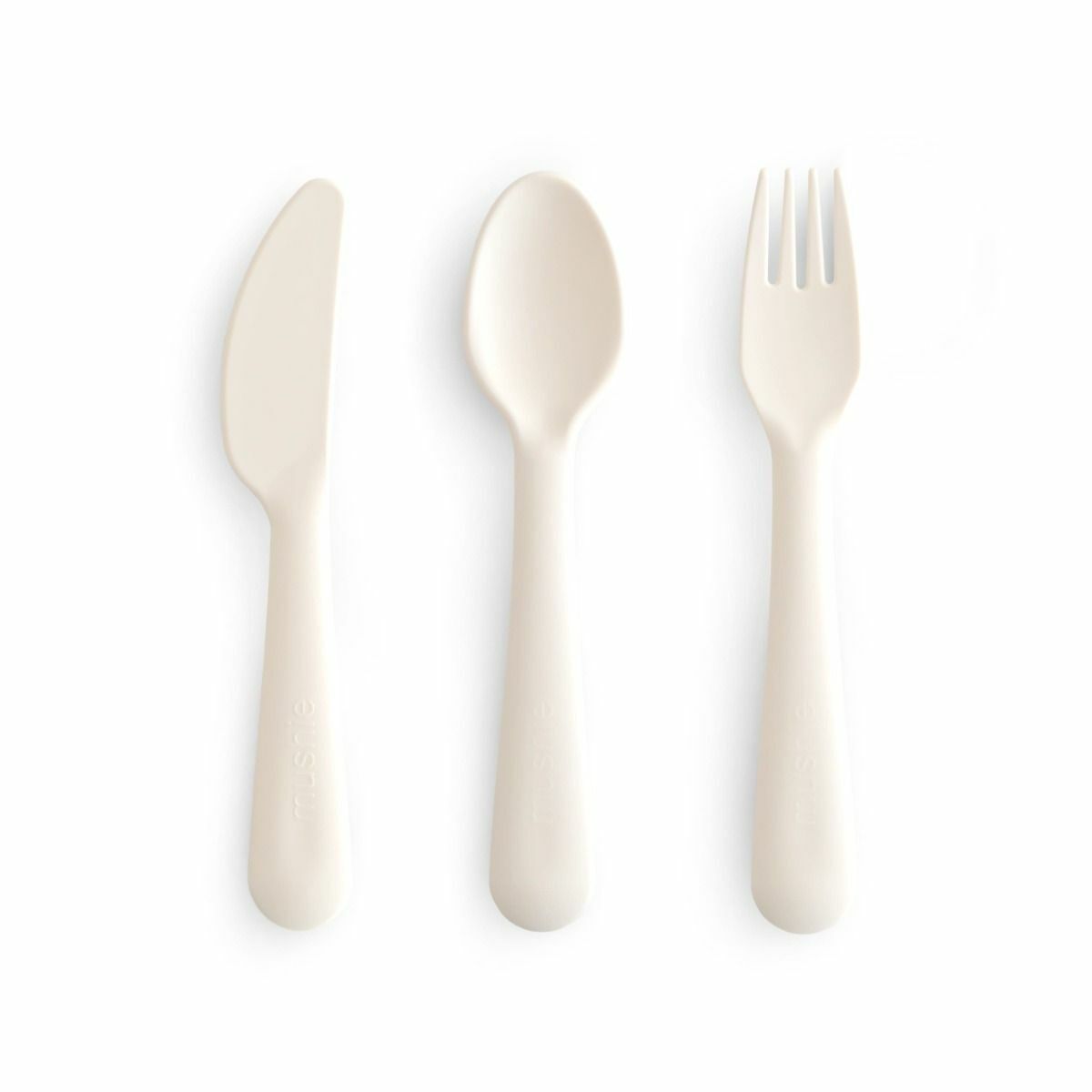 Bestekset baby - Niet-giftig plastic - Ivory - Mushie - productfoto - afbeelding 3