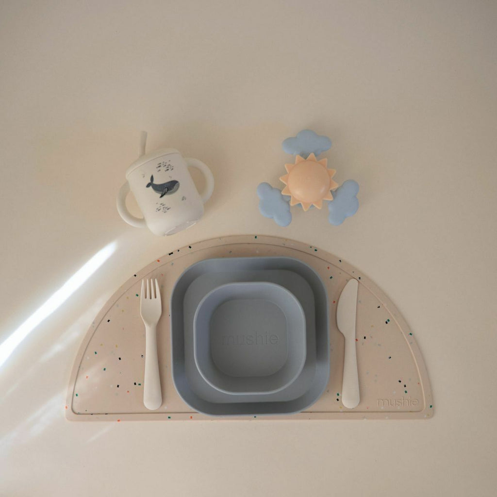 Bestekset baby - Niet-giftig plastic - Ivory - Mushie - productfoto - afbeelding 2