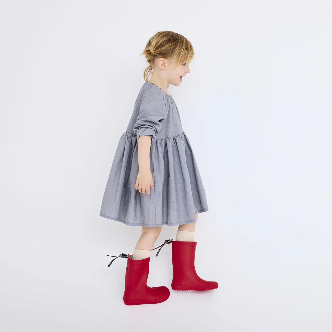 Natural rubber rain boot Star - Red - Bisgaard