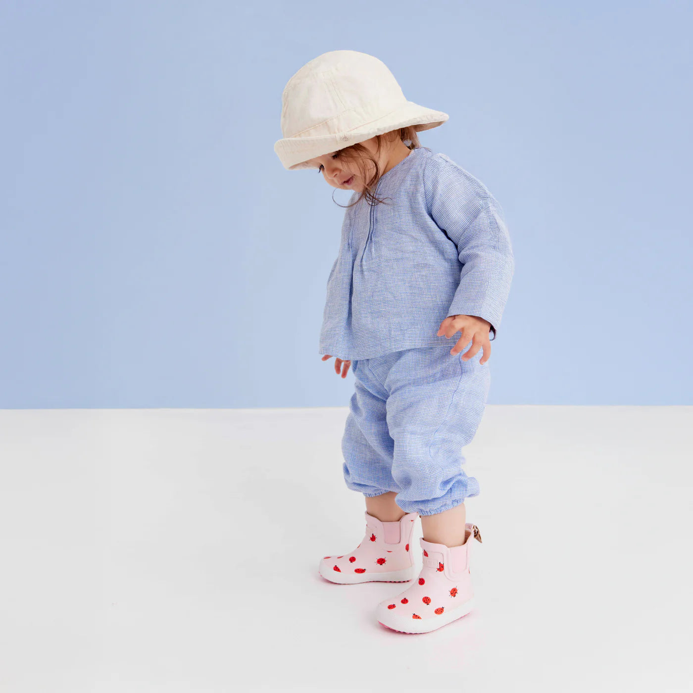 Natuurrubber regenlaars - Laag model - Cute ladybug/Lieveheerbeestje - Bisgaard