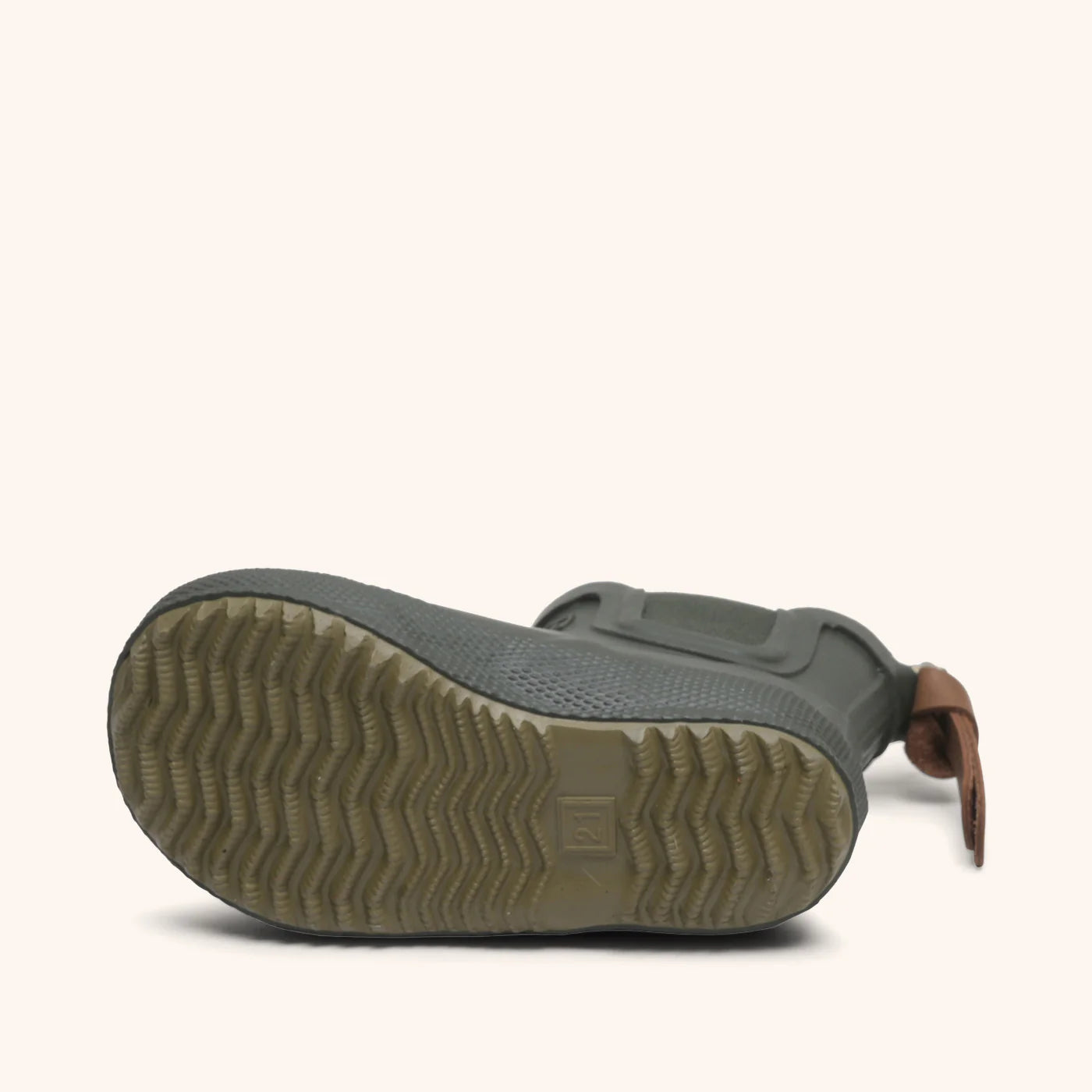 Natural rubber rain boot - Low cut - Olive/dark green - Bisgaard