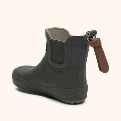 Natural rubber rain boot - Low cut - Olive/dark green - Bisgaard