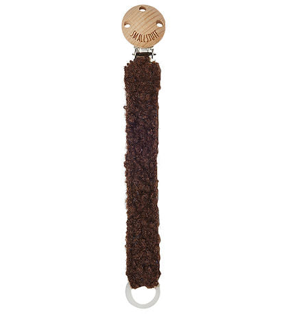 Schnullerkette Bouclé - Merinowolle - Braun - SmallStuff