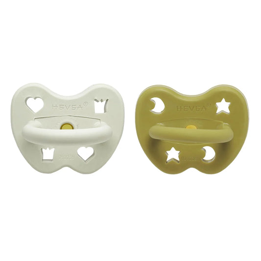 Pacifiers - Natural Rubber - 3-36 months - 2 pack - Round - Hevea