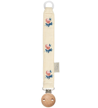 Embroidered pacifier clip - Organic cotton - Berries - CamCam Copenhagen