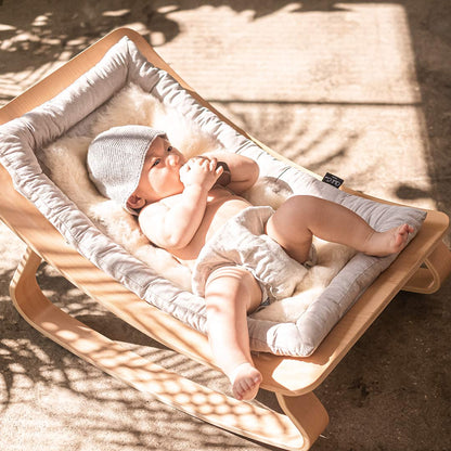 Sheepskin for LEVO Baby Rocker – 100% Merino Sheepskin - Charlie Crane x Binibamba