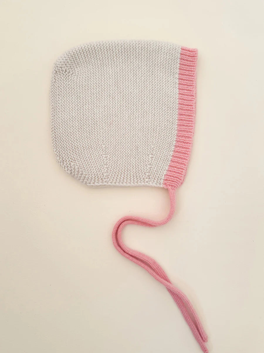Bonnet Dolly - Baby Knitted Hat - Merino wool - HVID