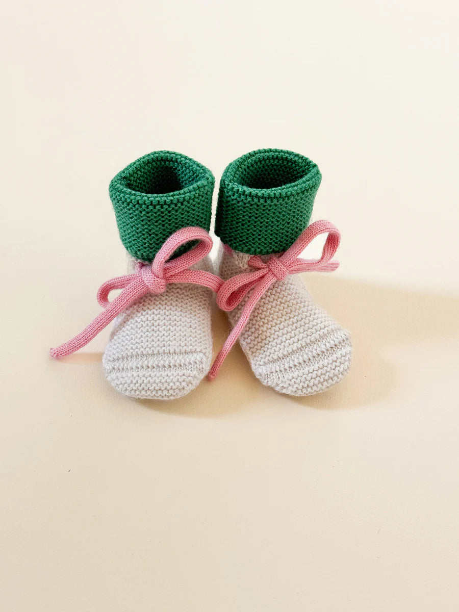 Booties - Baby Slofjes - Merinowol - HVID - productfoto - afbeelding 2