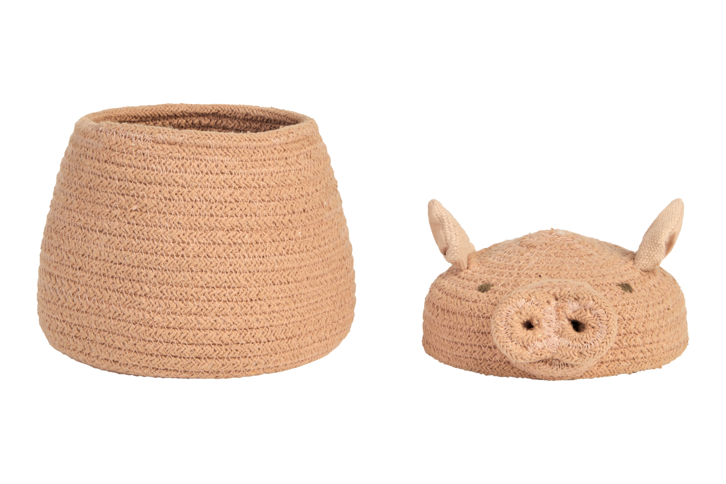 Basket Mini Peggy the Pig – Mini opbergmand varken – Pink – Ø 17 × 15 cm – Lorena Canals