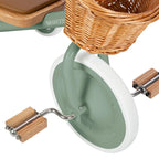 Kinder driewieler met rieten mandje - Trike Vintage - Forest Green - Banwood - bovenkant - afbeelding 6