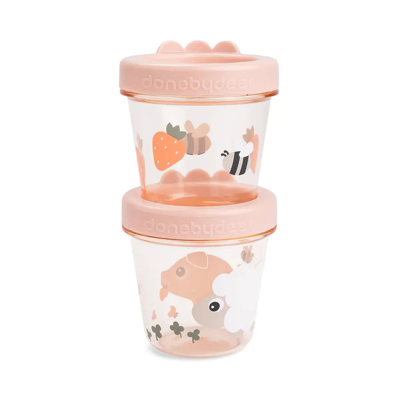 Babyvoedingcontainers (2 stuks) - Bewaarbakjes - Tiny Farm - Poeder - Done by Deer - productfoto