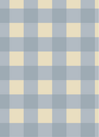 Gingham Ruiten Lichtblauw – Atelier Chien : détail du motif du papier peint.