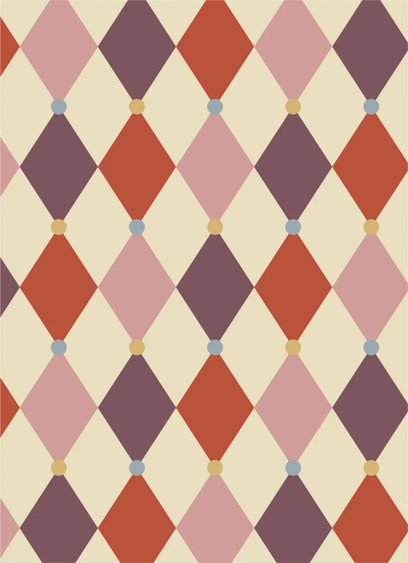 Papier peint durable - Atelier Chien - 2 lés - Harlekijn Multi - Édition anniversaire
