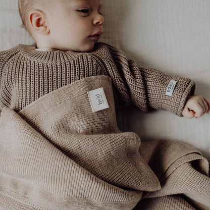 Baby Blanket - Felix Blanket - Merino wool - HVID
