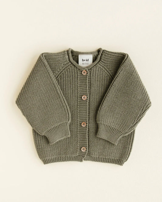Strickjacke Inga - Seamless cardigan – Merinowolle – HVID