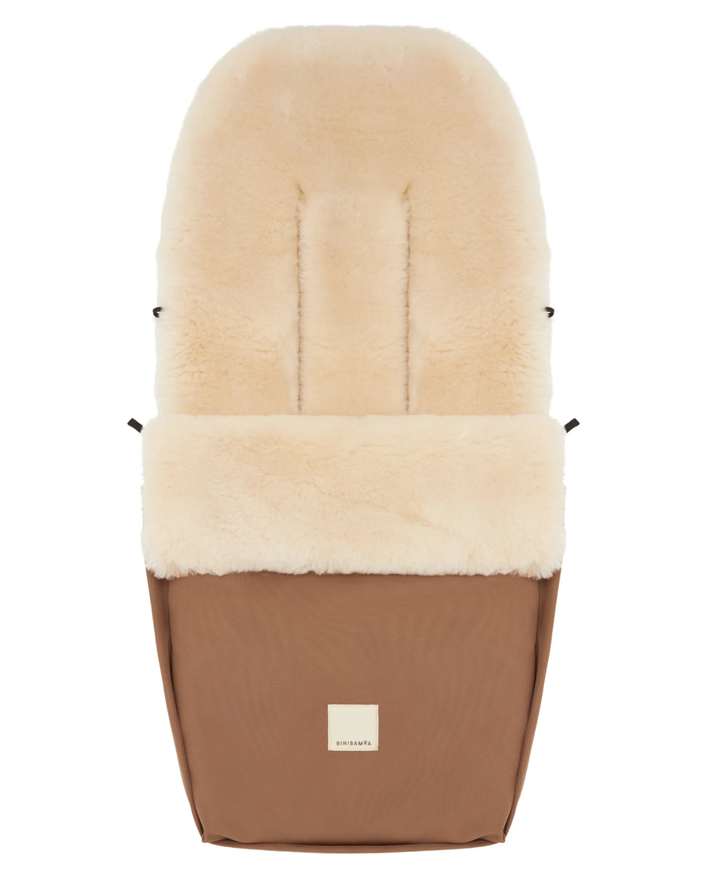 Fußsack Puffmuff® - Merino-Lammfell - Bruno + Milk - BINIBAMBA